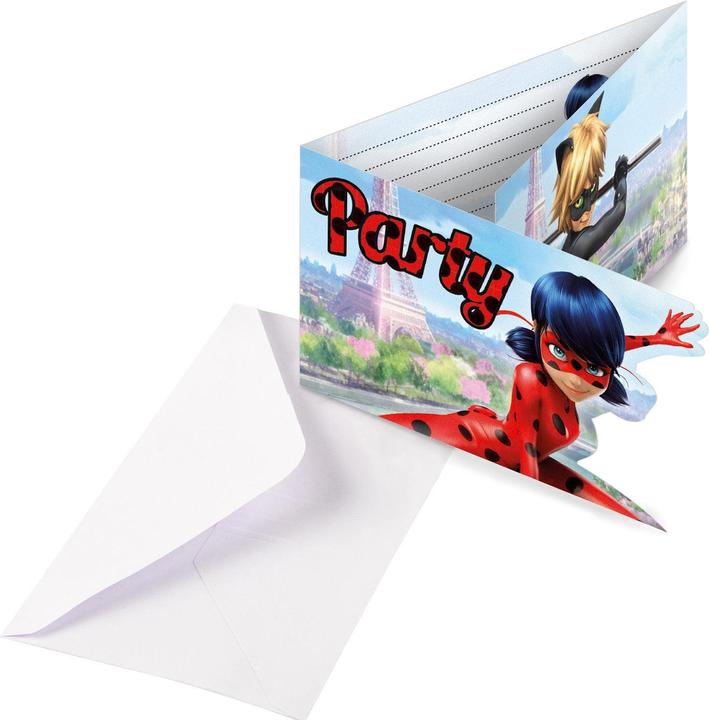 Image du produit Riethmüller 8 sets d'invitation Miraculous, enveloppes incluses (8 pcs)