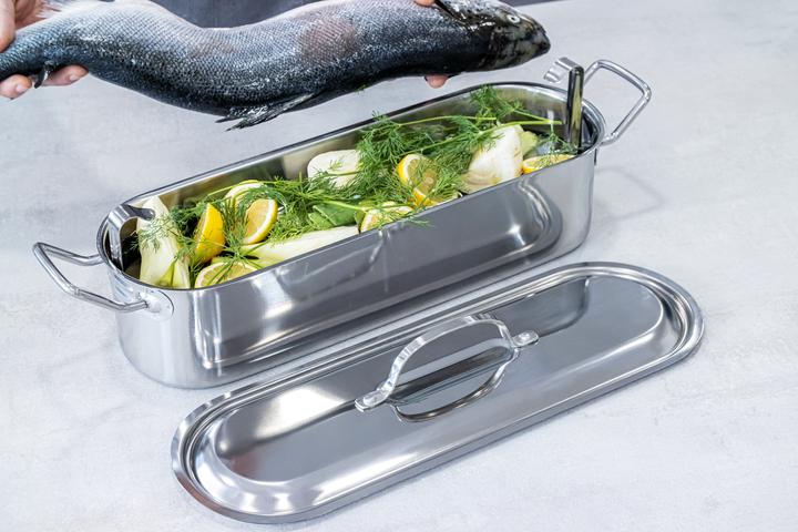 Produktbild Kitchen Craft Fisch-Dünster (Dampfkochtopf, Edelstahl)