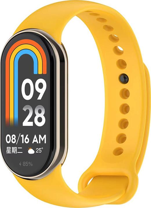 Techsuit - Watchband (W014) - Xiaomi Mi Band 8 / 8 NFC / 9 / 9 NFC - Yellow (Silicone)