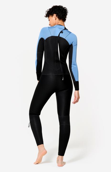 Image du produit Olaian Combinaison surf 500 Femme 3/2 Backzip - Noir et bleu (5/3 mm, S)