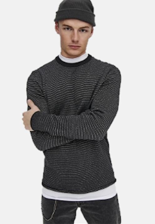 Actual product image Only & Sons Onsniguel Reg 12 Stripe Crew Knit (XXL)