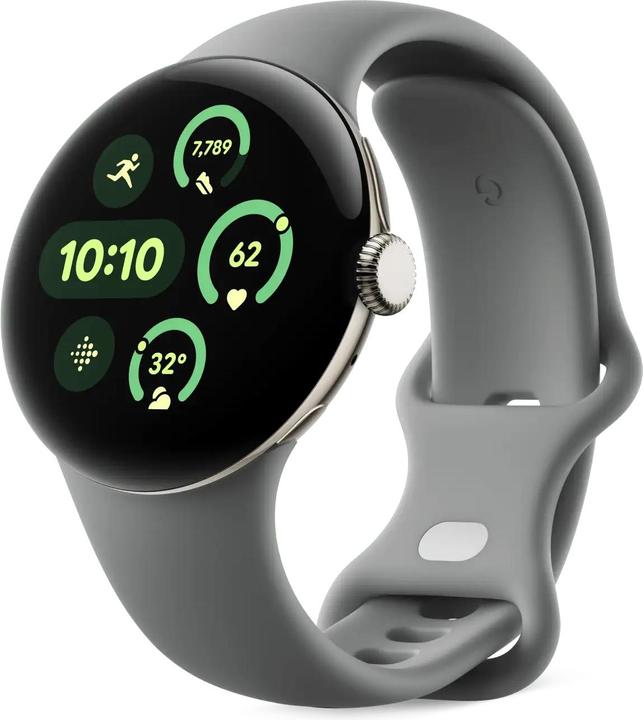 Image du produit Google Pixel Watch 3 (45mm), Active Band, Hazel (Fluoroélastomère)