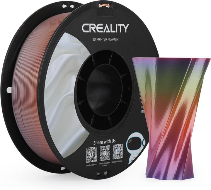 Creality Filament PLA, arc-en-ciel, 1,75 mm, 1 kg (PLA, 1.75 mm, 1000 g, Multicolore)