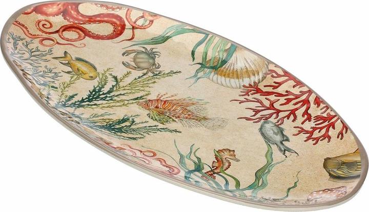 Natec Sea Life Melamine Oval Tray - 52 x 30 cm