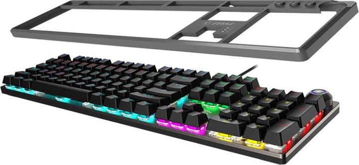 Actual product image MSI Forge GK310 RED DE GAMING Keyboard OS1-8ZA8013-000 retail (DE, Cable)