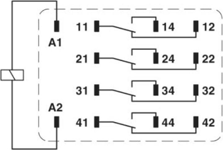 Produktbild Phoenix Contact REL-IR4 Plug In Power Relay 24AC/4X21