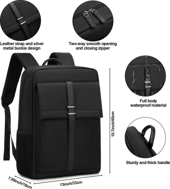Produktbild Only-Bags.Store Rucksack Laptop-Rucksack, wasserdichter Schulrucksack mit Laptopfach Daypack für Arbeit Business (24 l)