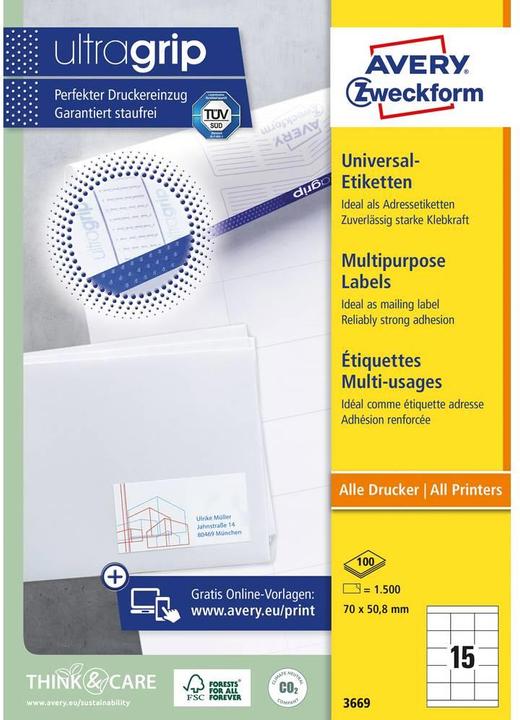 Produktbild Avery Universal-Etiketten
