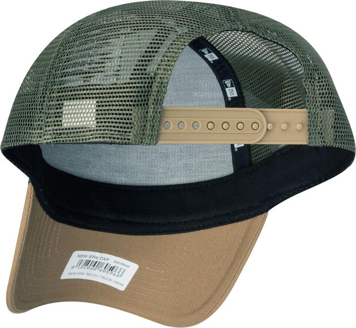 Image du produit New Era Adjustable Trucker Cap - RETRO PATCH khaki / olive (Taille unique)