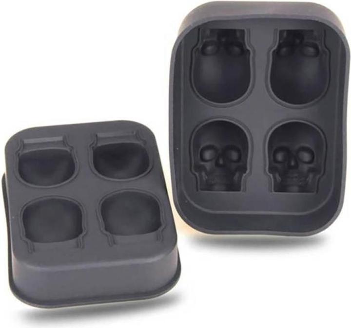 Actual product image König Design Silicone ice cube mould skull skull ice cubes ice for whiskey wine bar party