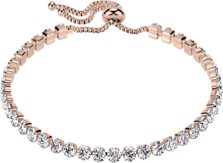 Actual product image Star Piercing Adjustable rose gold chain with silver crystals (Surgical steel 316L)