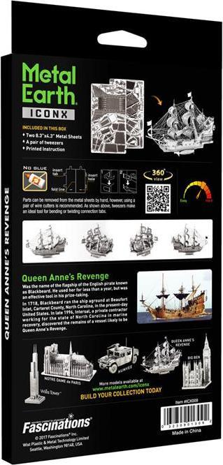 Image du produit Metal Earth ICONX La revanche de la reine Anne