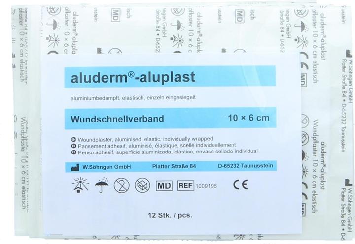 Nutritional values and ingredients Aluderm ® First aid kit refill set First aid kit according to DIN 13164 13157 13169 10 x 6 cm (W x H) 8 (12 x)