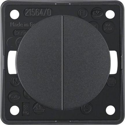 Immagine prodotto Berker Interruttore a pulsante da parete, opaco INTEGRO 2x OFF-(ON) ()%3Dpulsante da incasso 10A 250V