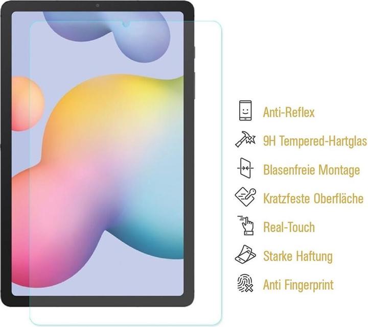 Actual product image Protectorking 1x Genuine tempered 9H armoured glass, matt anti-reflective (1 Piece, Galaxy Tab S6 Lite)