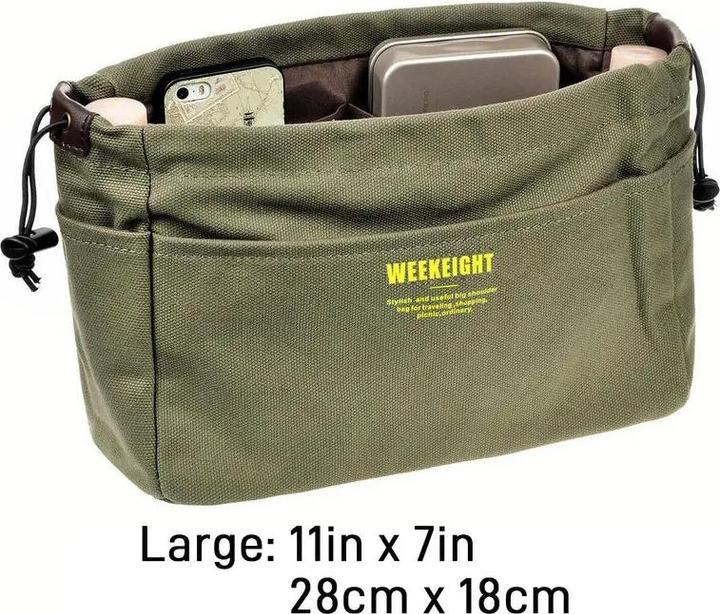 Only-Bags.Store Minimalistische Casual Storage Organizer, vielseitige Drawstring Insert Pouch für Tote