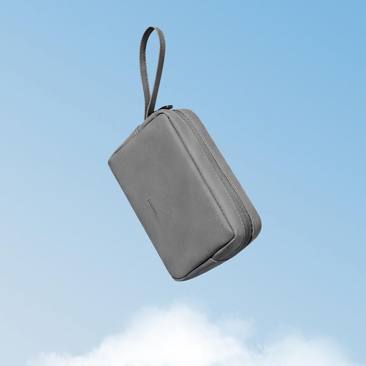 Actual product image Baseus EasyJourney Series small travel bag phone pouch, headphones and other small items grey