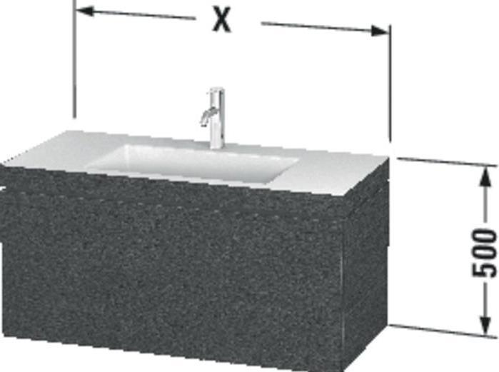 Produktbild Duravit Waschtischunterbau L-CUBE m WT Vero Air 500x800x480mm 1 HL medi Ei