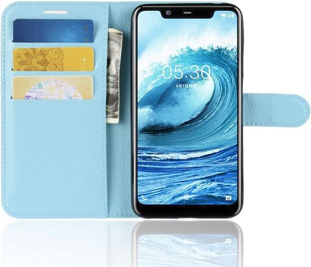 Actual product image MU Classic Litchi Leather Bookcover Series (Nokia 5.1 Plus)