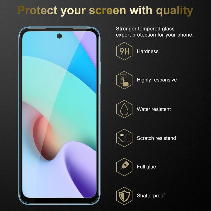 Immagine prodotto Cadorabo Vetro di protezione del display a schermo intero (3 Pezzo/i, Xiaomi Redmi 10, Xiaomi Redmi Note 11)