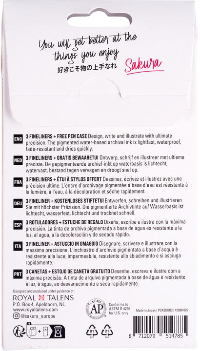 Produktbild Sakura Pigma Micron (Schwarz, 3 x)