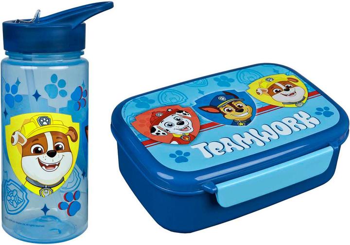 Actual product image Undercover PAW Patrol lunch box and water bottle