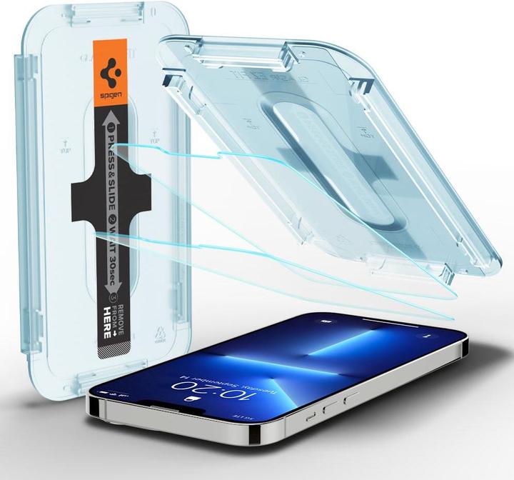 Produktbild Spigen Glas.tR EZ Fit (2 Stück, Apple iPhone 13, Apple iPhone 13 Pro)