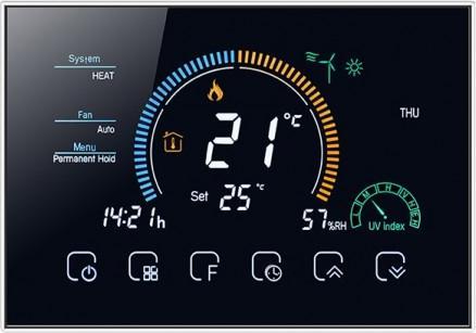 Immagine prodotto Renov8 Termostato intelligente Wi-Fi con LCD a colori per fan-coil 2/4 tubi - compatibile 86x86 e scatola