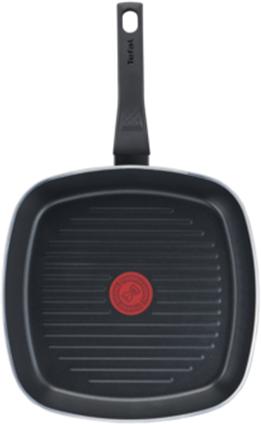 Actual product image Tefal Steak Pan B5694053 Easy Plus Grilis, Diameter 26 cm, Fixed handle (26 cm, Grill pan, Aluminium)
