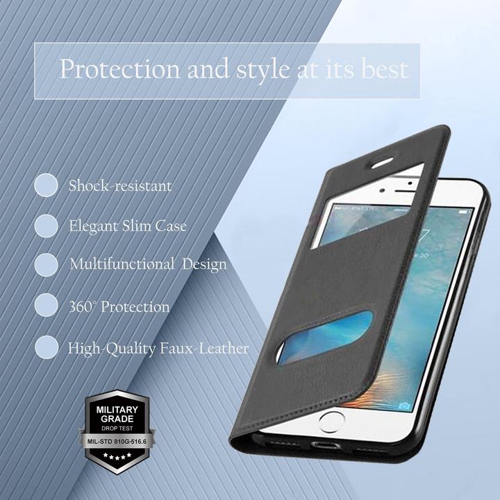 Actual product image Cadorabo Book with View double window cover (Apple iPhone 7, Apple iPhone SE (2nd Gen))