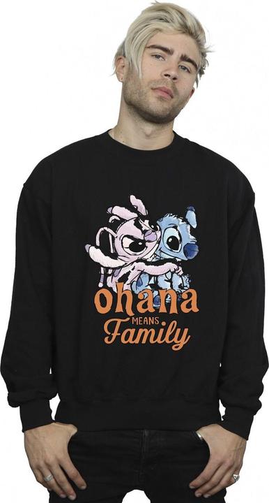 Actual product image Disney Mens Lilo And Stitch Ohana Angel Hug Sweatshirt (M)