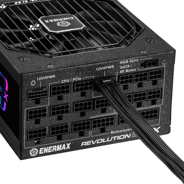 Image du produit Enermax Revolution D.F. X ARGB ATX3.0 PCI-e 5.0 Compact PC Power Supply 1650W 80Plus Gold Full Module 2x (1650 W)