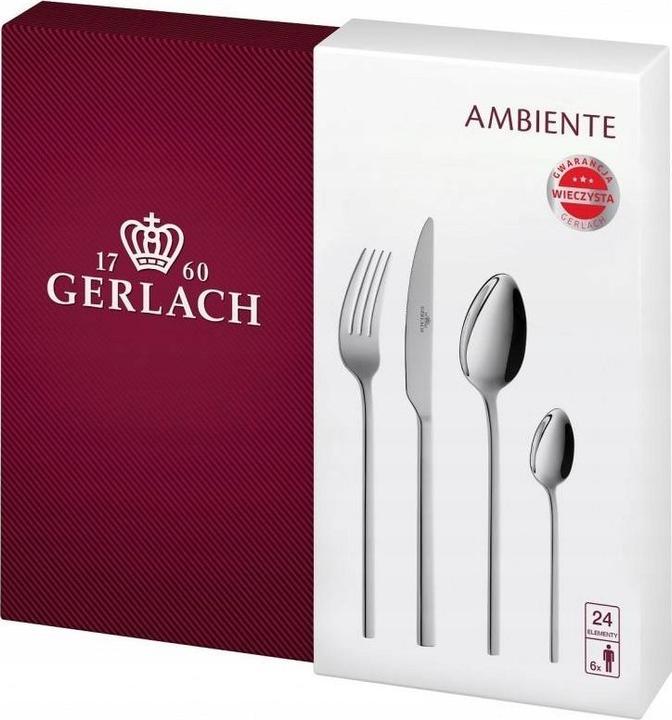 Gerlach cutlery set 24 pieces shiny AMBIENTE (24 Stück, Besteck Set)