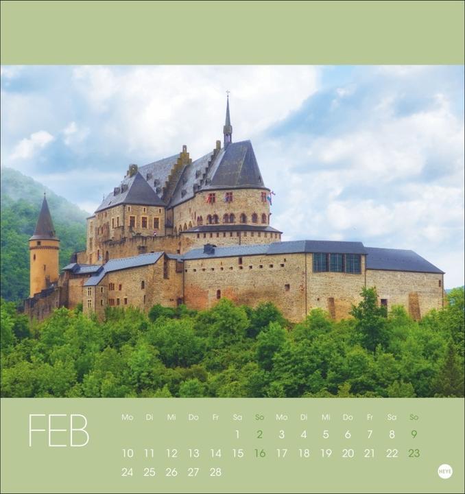 Actual product image Heye Luxembourg postcard calendar 2025 (16 x 17 cm, Hardcover)
