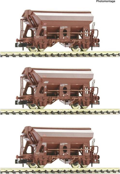 Actual product image Fleischmann 830358 N Set of 3 DB AG swivel roof wagons (Track N)