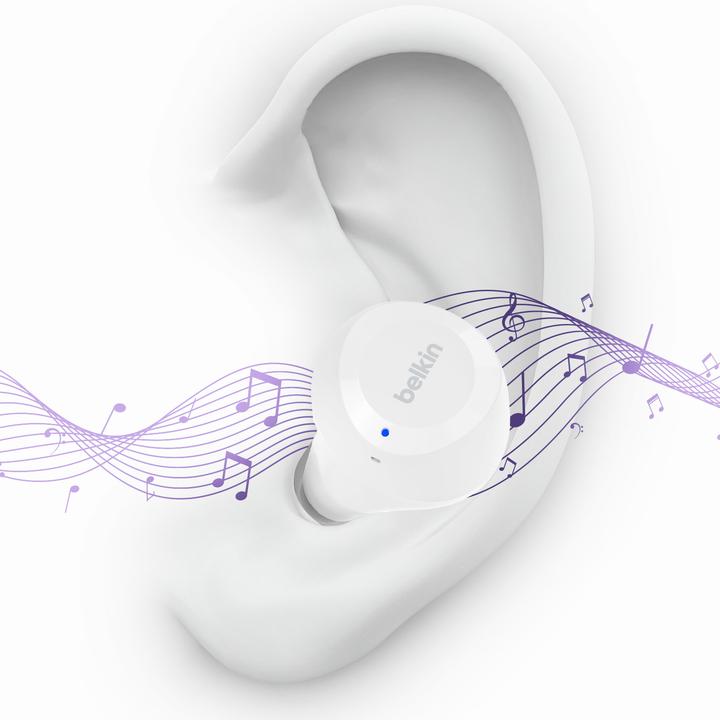 Produktbild Belkin Auc009btwh Soundform Bolt True (keine Geräuschunterdrückung, 19 h, Kabellos)