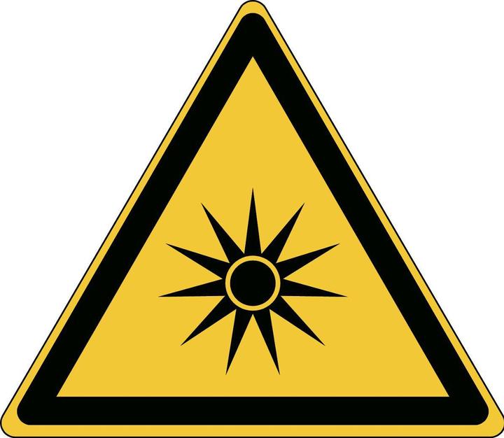 Actual product image Brady ISO safety sign - Warning against optical radiation