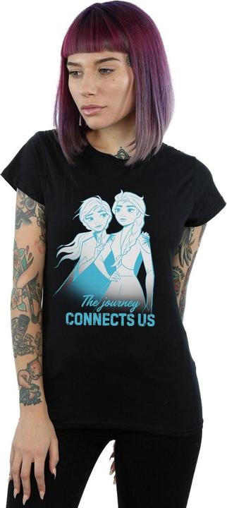 Actual product image Disney Womens/Ladies Frozen 2 Elsa and Anna The Journey Connects Us Cotton T-Shirt (XXL)