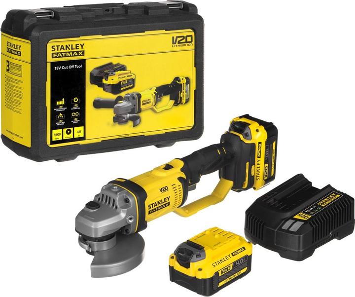 Produktbild Stanley angle grinder 125mm 18V V20 2x4,0Ah SFMCG400M2K (125 mm)