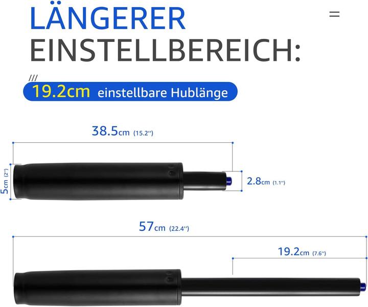 Actual product image Mastery Mart Gasdruckfeder für Bürostühle
