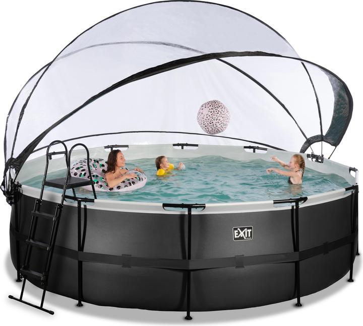 Immagine prodotto Exit Telaio piscina rotonda 488x122 cm con tettoia e pompa di calore (Ø 488 x 122 cm)