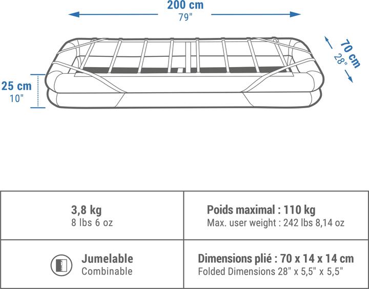 Image du produit Quechua CAMP BED AIR 2020