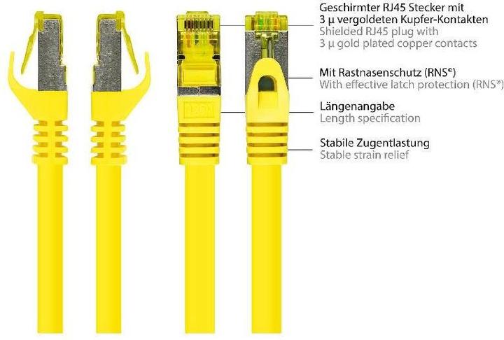 Produktbild Good Connections RJ45 Patchkabel mitCat.7 Rohkabel und Rastnasenschutz (RNS®), S/FTP, PiMF, halogenfrei, 600MHz, OFC (S/FTP, CAT7, 7.50 m)