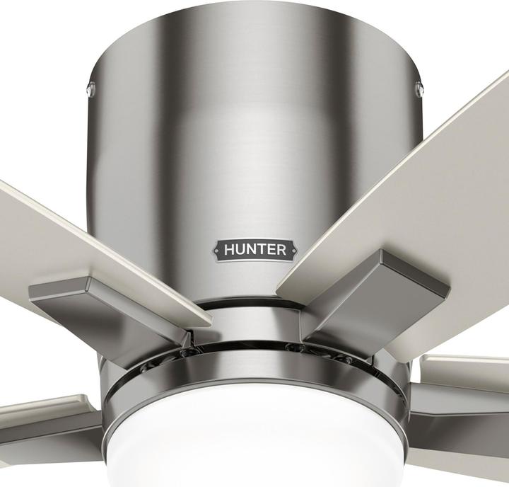 Produktbild Hunter Fans Deckenventilator Valencia Nickel mit LED & Fernbedienung (42 dB)