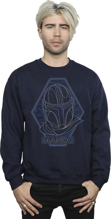 Immagine prodotto Star Wars The Mandalorian Outline Helm Diamond Felpa Uomo (XL)