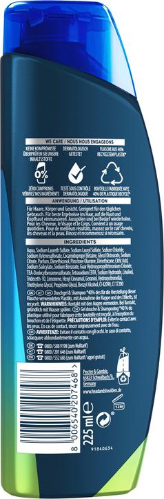 Actual product image Head & Shoulders Refreshing Shower Gel And Shampoo (225 ml)