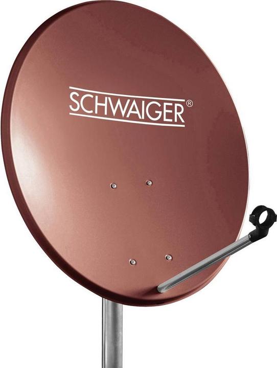 Actual product image Schwaiger SAT system 60 cm 2 participants Twin LNB brick red (Parabolic antenna, DAB/ DAB+, DVB-T / -T2)