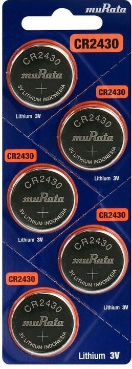 Actual product image Murata Lithium button cell (5 pcs., CR2430, 300 mAh)