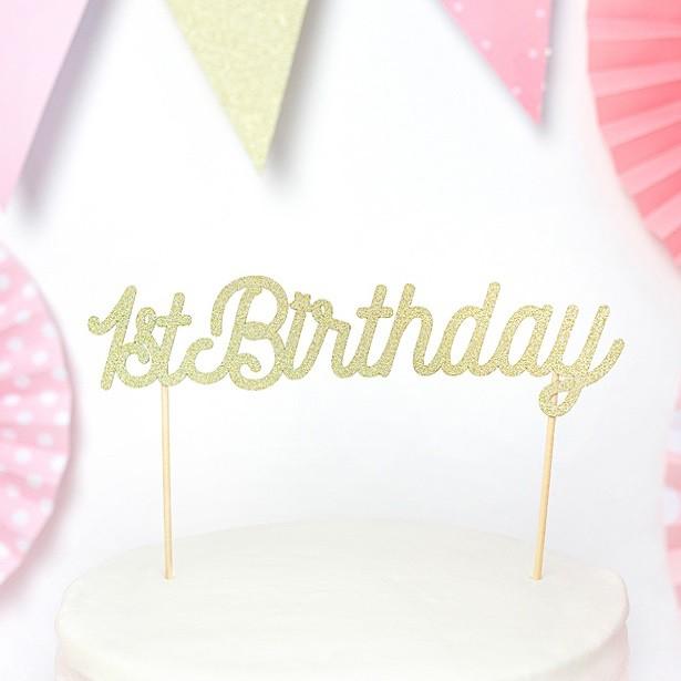 Actual product image Partydeco Cake Decoration Golden 1.