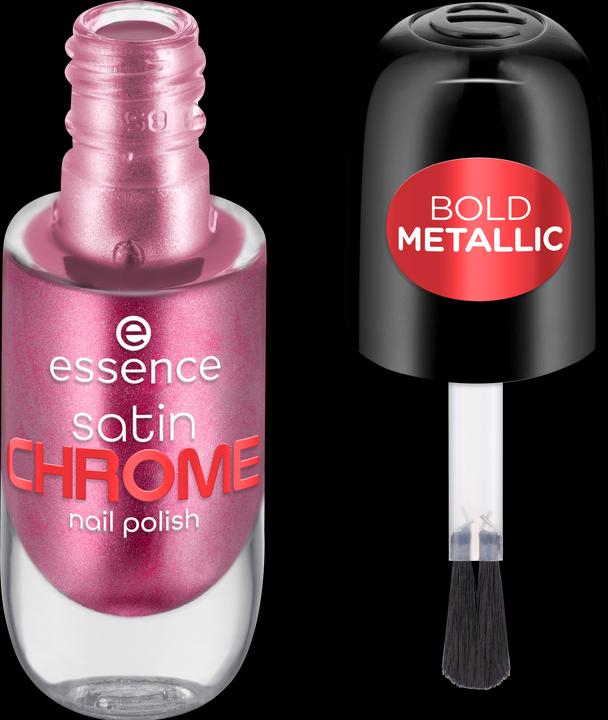 Produktbild essence satin CHROME nail polish (Meta Maroon, Farblack)